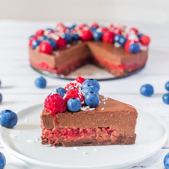 No-Bake Raspberry Chocolate Tart