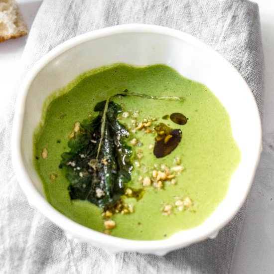 Creamy Vegan Spinach Miso Soup