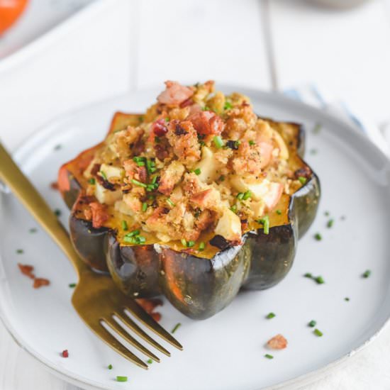 Acorn Squash Stuffed with Chicken