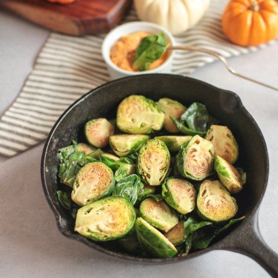 Skillet Brussels Sprout Pumpkin