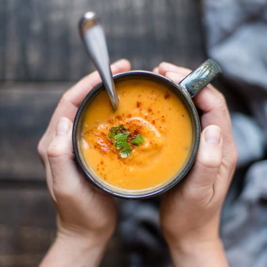 Spicy Ginger Sweet Potato Soup