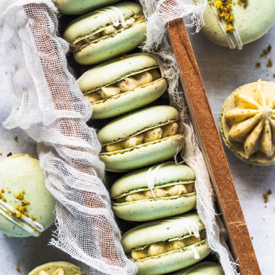 Pistachio Macarons