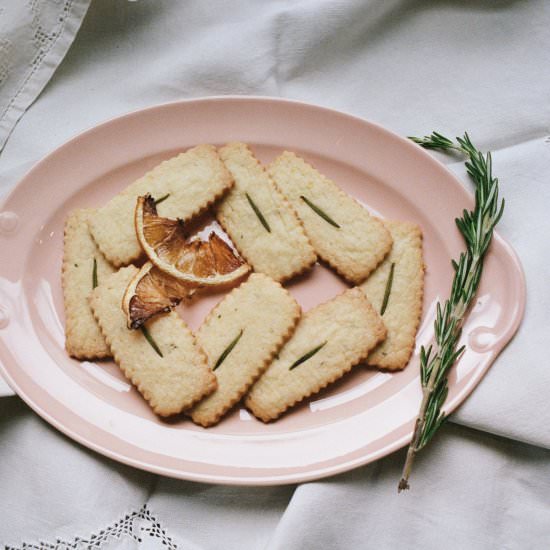 Rosemary Lemon Shortbread