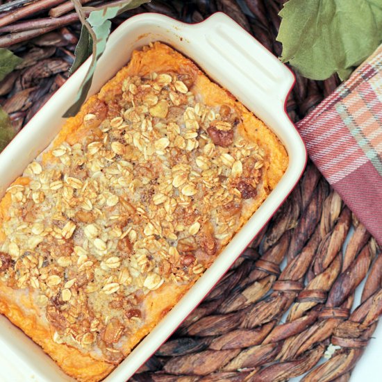 Lower Sugar Sweet Potato Casserole