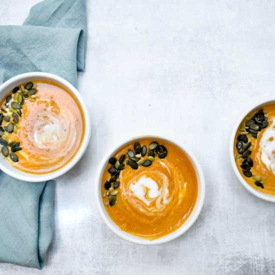 Ginger Bourbon Honeynut Squash Soup