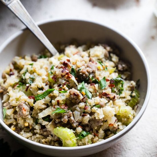 Keto Cauliflower Rice Stuffing