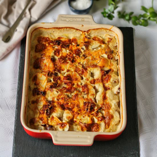 Bacon and cheese potato bake