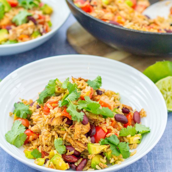 Mexican Leftover Turkey Rice Salad