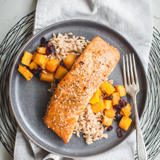 Miso Maple Roasted Salmon