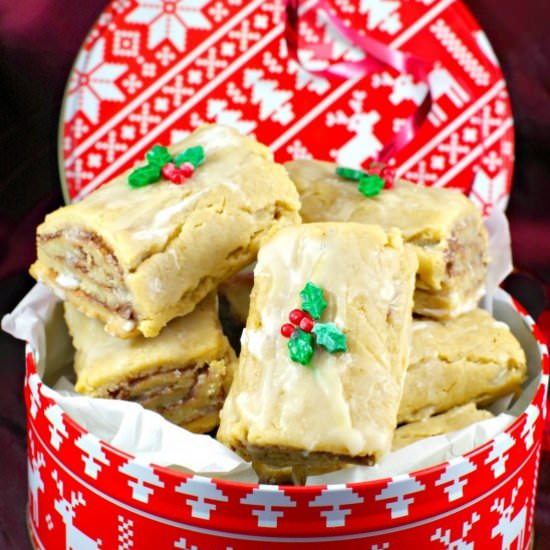 Gingerbread Yule Log Cookies