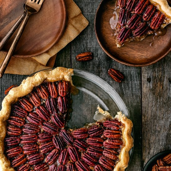 Easy Eggless Pecan Pie