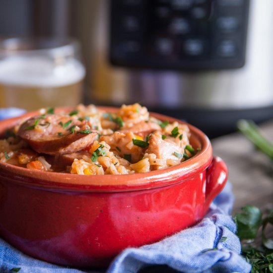 Pressure Cooker Chicken Jambalaya