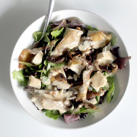 mushroom tofu miso salad