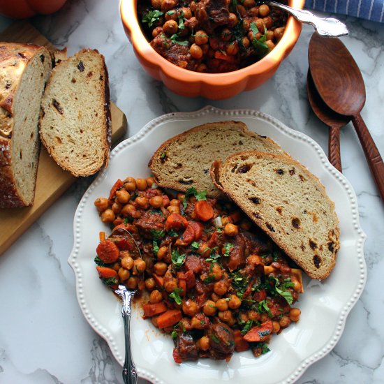 STEWED GOAT WITH CHICKPEAS