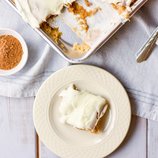 Vanilla Chai Sheet Pan Cake