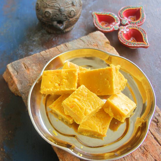 Carrot Besan flour burfi