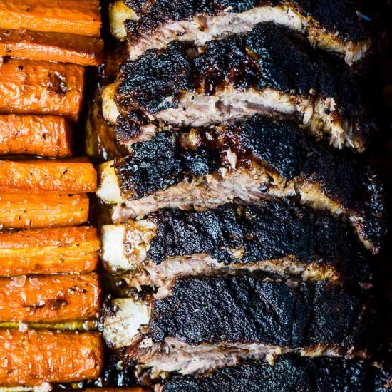 Blackened Ribs with Carrots