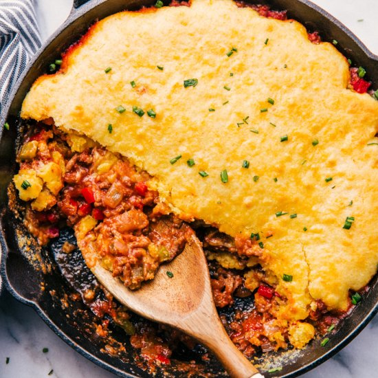 Sloppy Joe Cornbread Casserole