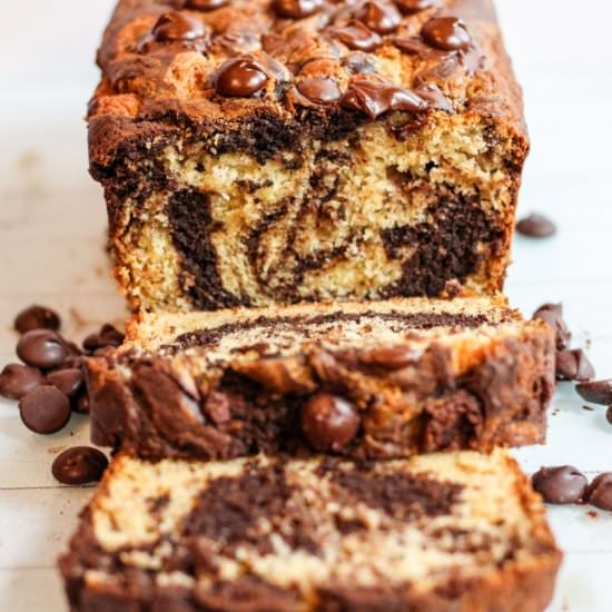 Banana Chocolate Marble Loaf