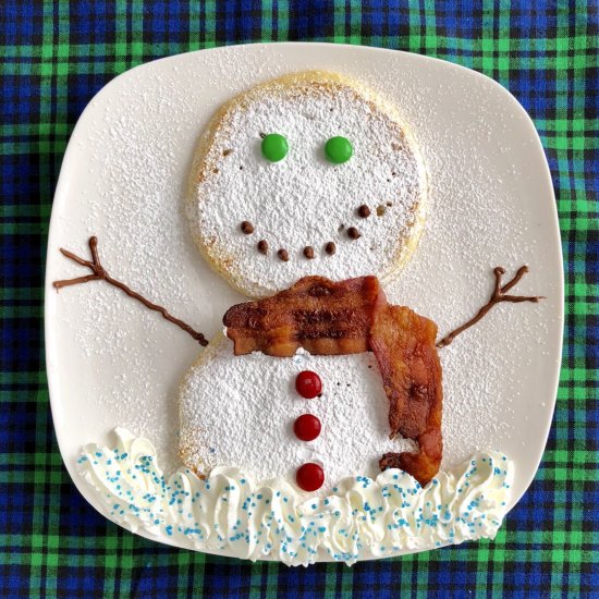 Snowman Pancakes