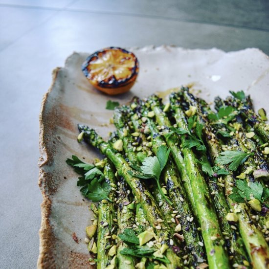 Grilled asparagus