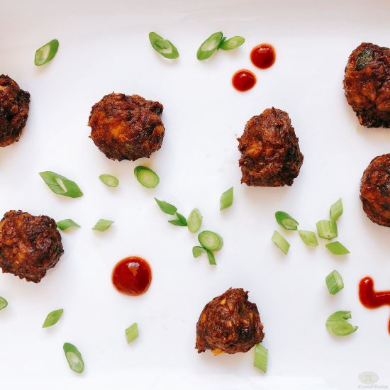 Baked Asian Chicken Meatballs