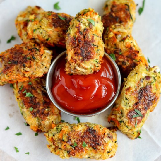 Baked Zucchini Carrot Tots