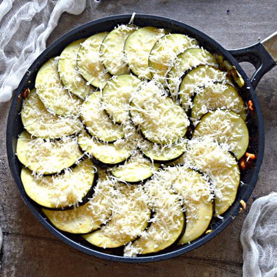 Eggplant casserole with chicken