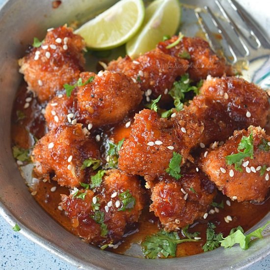 Baked Honey Sriracha Cauliflower