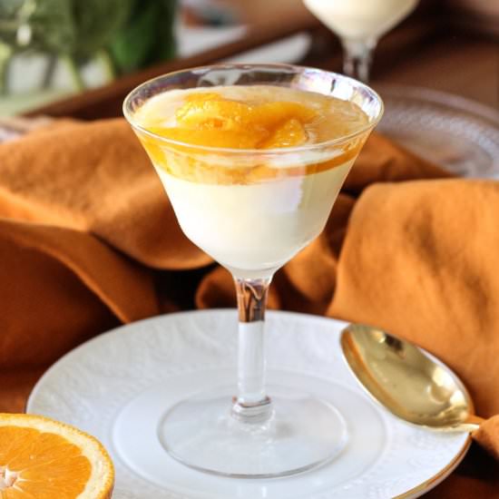 Vanilla Panna Cotta with Oranges