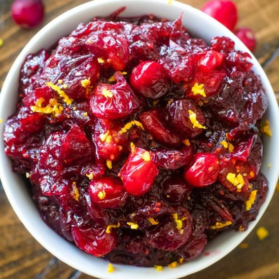 The BEST Cranberry Sauce