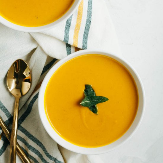 Creamy Pumpkin Sage Soup