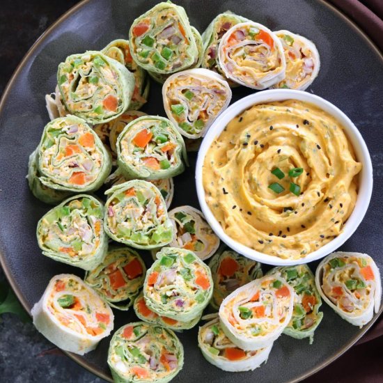 Pumpkin Ranch Tortilla Pinwheels