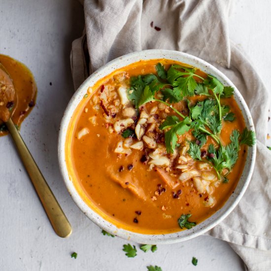 Red Pepper Sweet Potato Soup