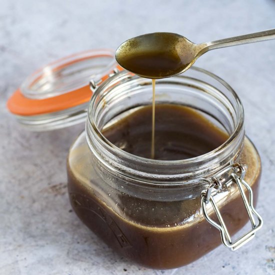 Vegan salted caramel sauce