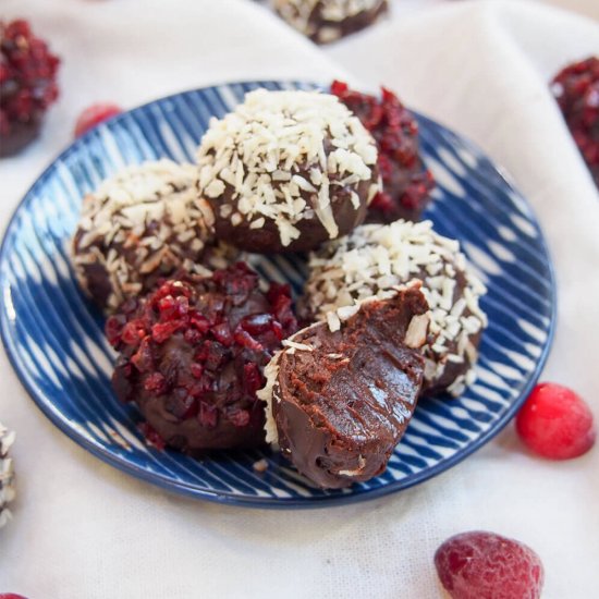 Cranberry truffles