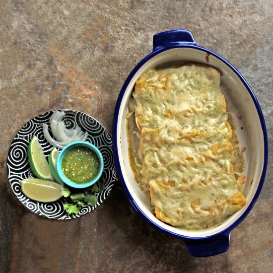 Green Chile Turkey Enchiladas