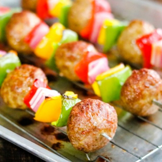 Italian Meatball Kabobs