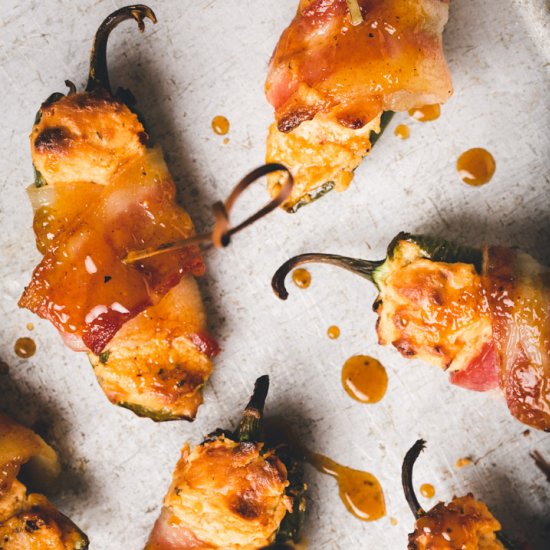 Bacon Wrapped Jalapeño Poppers