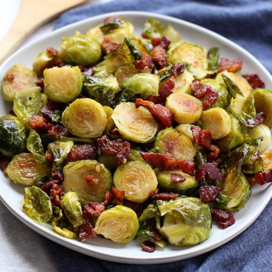 Roasted Brussel Sprouts with Bacon