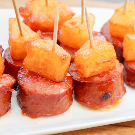 Smoked Sausage Pineapple Bites