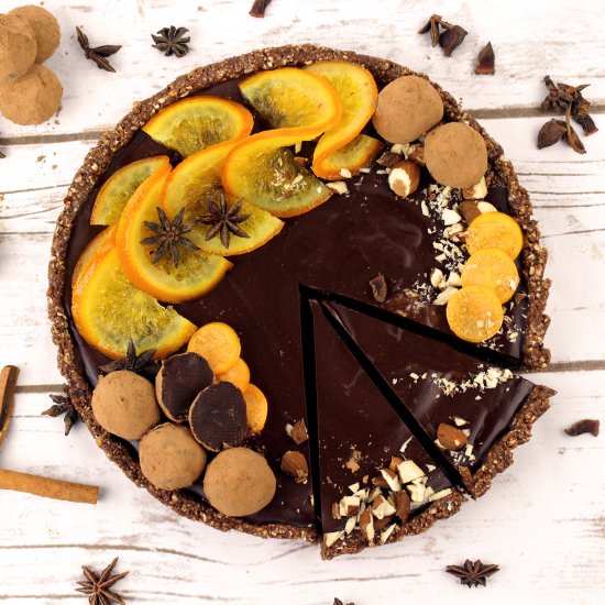 Chocolate Orange Truffle Tart