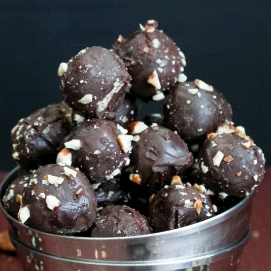 Pecan Marzipan Truffles