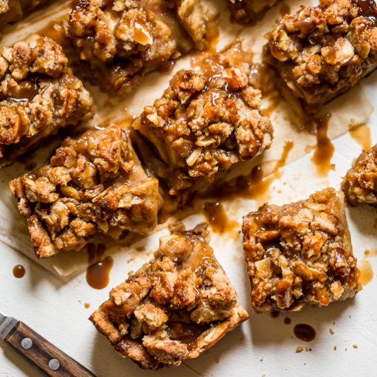 Grain Free Caramel Apple Bars