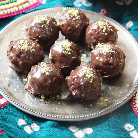 Chocolate dipped Dry-fruit Laddos