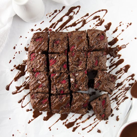 Lazy Girl Raspberry Brownies