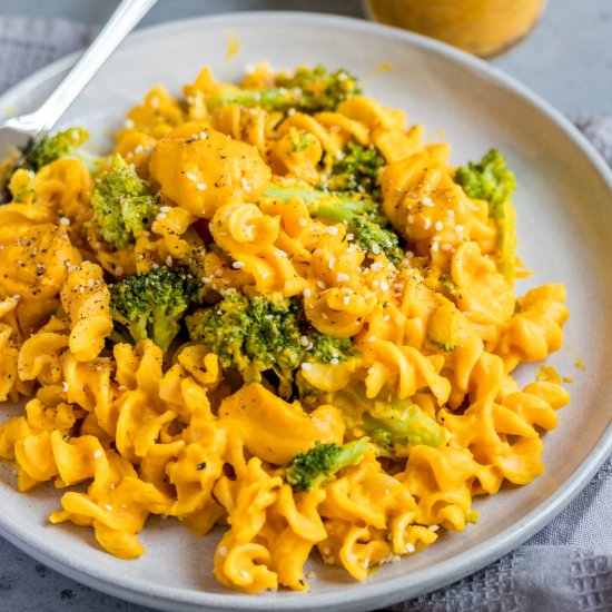 Creamy pumpkin cauliflower pasta