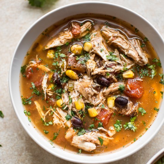 Crockpot Chipotle Chicken Soup