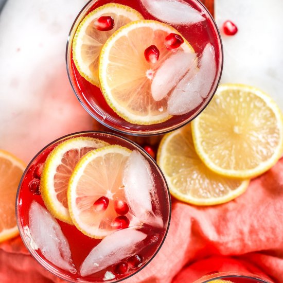 Pomegranate & Lemon Rosé Spritzer