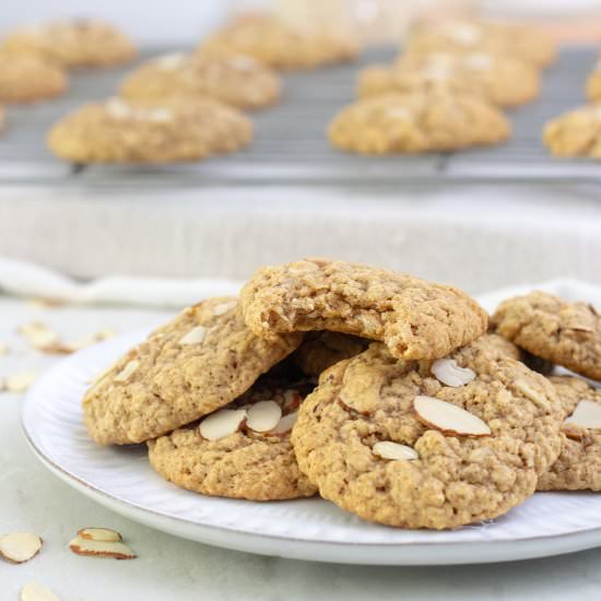 Almond Butter Oatmeal Cookies